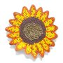 Gifts - Sunflower 1 hand made Brooche - HELLEN VAN BERKEL HEARTMADE PRINTS
