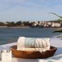 Bath towels - Artea ecru and yellow towel - LA MAISON JEAN-VIER