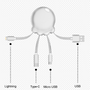 Travel accessories - USB Cable - Octopus Booster White - XOOPAR