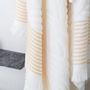 Bath towels - Artea ecru and yellow towel - LA MAISON JEAN-VIER