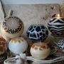 Decorative objects - CANDLE BALL SWAZIPOT WHITE AND BLACK GIRAFFE - KANDHELA