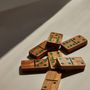 Objets de décoration - Ensemble de petits domino en bois d'olivier et malachite par Marcela Cure - MARCELA CURE