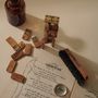 Objets de décoration - Ensemble de petits domino en bois d'olivier et malachite par Marcela Cure - MARCELA CURE