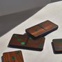 Decorative objects - Large Pui Wood and Malachite Domino Set by Marcela Cure - MARCELA CURE