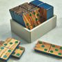 Decorative objects - Large Olive Wood and Malachite Domino Set by Marcela Cure - MARCELA CURE