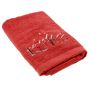 Bath towels - Stars & Ski Bath Towel with Raspberry Mountain Design 140x70cm - CRÉATIONS LÉONIE'S FRANCE