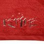 Bath towels - Stars & Ski Bath Towel with Raspberry Mountain Design 140x70cm - CRÉATIONS LÉONIE'S FRANCE
