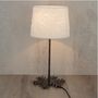 Blinds - Cylindrical lampshade white fur embossed short hair like kid in the mountain diameter 20cm - CRÉATIONS LÉONIE'S FRANCE
