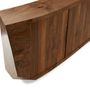 Sideboards - Asymmetric bookcase in English walnut - JONATHAN FIELD