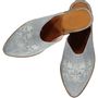 Homewear - CAFTAN AZRA HANDPRINTED HANDMADE LINEN HOMEWEAR SET LEATHER SHOE SLIPPER - LALAY