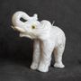 Decorative objects - CANDLE ELEPHANT CONGO WHITE - KANDHELA