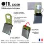 Objets personnalisables - Support de téléphone range-chargeur Kaki - OFYL