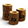 Gifts - ROCKY S | Unique candle made of wood, beeswax and natural oils | Perfect gifting size - WOOD MOOD