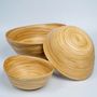 Platter and bowls - SULAWESI handcrafted food-grade bamboo bowl - BAMBUSA BALI