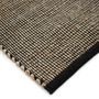 Tapis - TAPIS JUTE COTON - Tapis tissé en jute et coton noir et naturel 120x170  - ALECTO