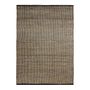 Tapis - TAPIS JUTE COTON - Tapis tissé en jute et coton noir et naturel 190x290 - ALECTO