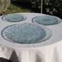 Formal plates - Display Dish Recycled Glass Volutes 28cm Mountain Inspired  - CRÉATIONS LÉONIE'S FRANCE