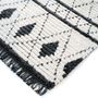 Other caperts - TOUNDRA RUG - Soft beige and dark grey diamond-shaped rug 120x170 - ALECTO