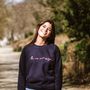 Apparel - Navy Blue Classic Sweatshirt Women  - LA VIE EST BELGE