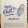 Card shop - Card Super Owl - L'ATELIER LETTERPRESS