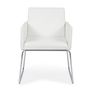 Chairs - SIXTY WHITE PU CHAIR W-ARM - BIZZOTTO