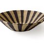 Other wall decoration - 20" Striped Black + Natural Deep Round Basket - ALL ACROSS AFRICA + KAZI
