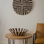 Other wall decoration - 20" Striped Black + Natural Deep Round Basket - ALL ACROSS AFRICA + KAZI