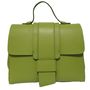 Leather goods - Apple green leather bag with straps and shoulder strap made in Italy - L'OFFICIEL SRL