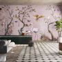 Wallpaper - Bespoke Pink Ibis Birds Wallpaper - LA MAISON MURAEM