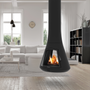 Objets de décoration - Cheminée bois centrale CALISTA 917 - JC BORDELET