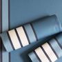 Linge de table textile - Serviette de table en coton Espelette Bleu Nuit - LA MAISON JEAN-VIER