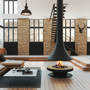 Decorative objects - EVA 992 Central Wood Fireplace - JC BORDELET