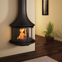 Decorative objects - Wall mounted wood fireplace LEA 998 - JC BORDELET