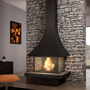 Decorative objects - Wall mounted wood fireplace JULIETTA 985 - JC BORDELET