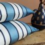 Fabric cushions - Espelette Bleu Nuit Cotton Cushion Cover - LA MAISON JEAN-VIER