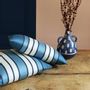 Fabric cushions - Espelette Bleu Nuit Cotton Cushion Cover - LA MAISON JEAN-VIER