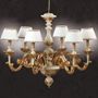 Hanging lights - 700/6/AO wooden chandelier - DI BENEDETTO LAMPADE