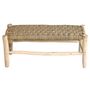 Outdoor decorative accessories - Wood and palm fiber benches - LA MAISON DE LILO