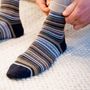 Socks - Pack of 36 PAIRS of pinstripe socks for MEN. - MIA ZIA