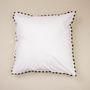 Decorative objects - White cotton bed linen with pompons - MIA ZIA