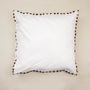 Decorative objects - White cotton bed linen with pompons - MIA ZIA