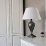 Table lamps - 070/G/Nero patinato argento lamp - DI BENEDETTO LAMPADE