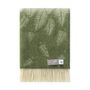 Throw blankets - Green Loose Fern Pure Wool Throw - 130 x 190 cm - J.J. TEXTILE LTD