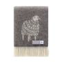 Throw blankets - Brown Mima Sheep Throw - J.J. TEXTILE LTD