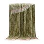 Plaids - Couvre-lit en pure laine fougère à rayures vertes moussues - 130 x 190 cm - J.J. TEXTILE LTD