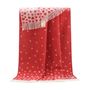 Throw blankets - Hearts Pure Wool Throw - Available in Grey and Red - 130 x 190 cm - J.J. TEXTILE LTD