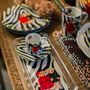 Tea and coffee accessories - Vitelli Zebra Teddy Bear Patterned 20 Cm Porcelain Plate - VITELLI DESIGN STUDIO