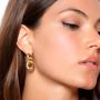 Bijoux - Boucles d'oreilles chaîne en argent plaqué or - LINEA ITALIA SRL