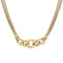 Jewelry - Silver Gold Plated Chain Link Necklace - LINEA ITALIA SRL