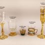 Verres - gamme de verres de luxe en bronze plaqué et en cristal - OLYMPUS BRASS